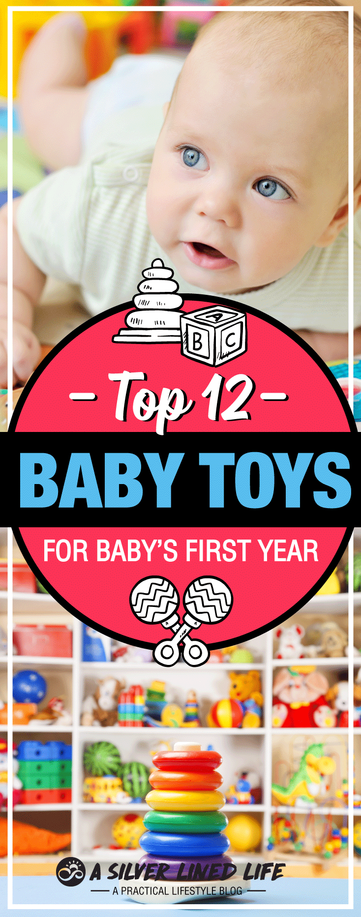 Best baby toys by age: newborn - 1 year. Great gift and registry ideas for education and early development!