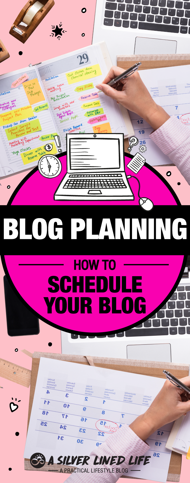 Blog Planning 101: How To Schedule Your Blog - For beginners to advanced bloggers including ideas, a calendar, planner, worksheet and an awesome template. When starting a blog we design it with many ideas and great inspiration but often overlook a blog planner or blog schedule. If your blogging for money, lifestyle, have great topics or posts, you need a plan with a template, daily routines, weekly goals, a calendar, organized posts and ideas as well as structured social media. This website has a spreadsheet link, product and tools that will allow you to track and manage your blog. #SLL