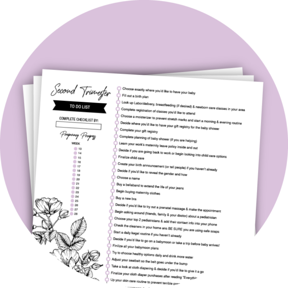 The ESSENTIAL Second Trimester Checklist + FREE Printable - A Silver ...